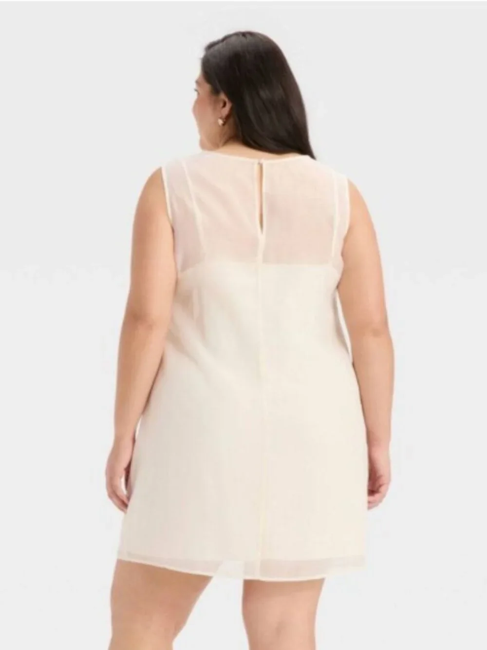 A New Day - Women's Sheer Organza Mini Shift Dress